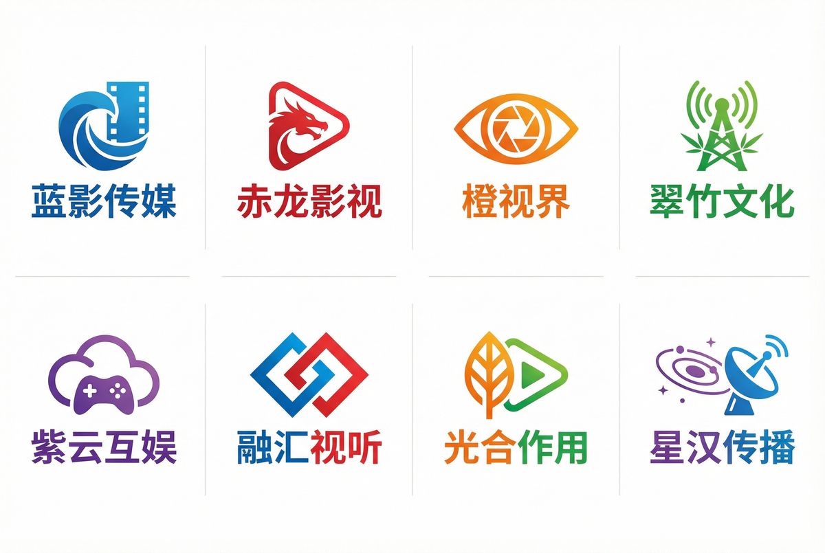 抖荫 - 合作影视品牌Logo墙